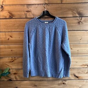 L.L.Bean Cotton Blue Sweater Size L Tall - the English Countryside Collection 🐑